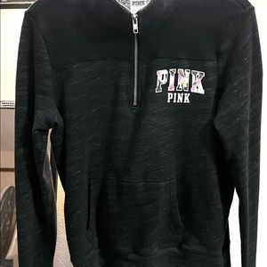 Pink Victoria Secret quarter zip Sweatshirt